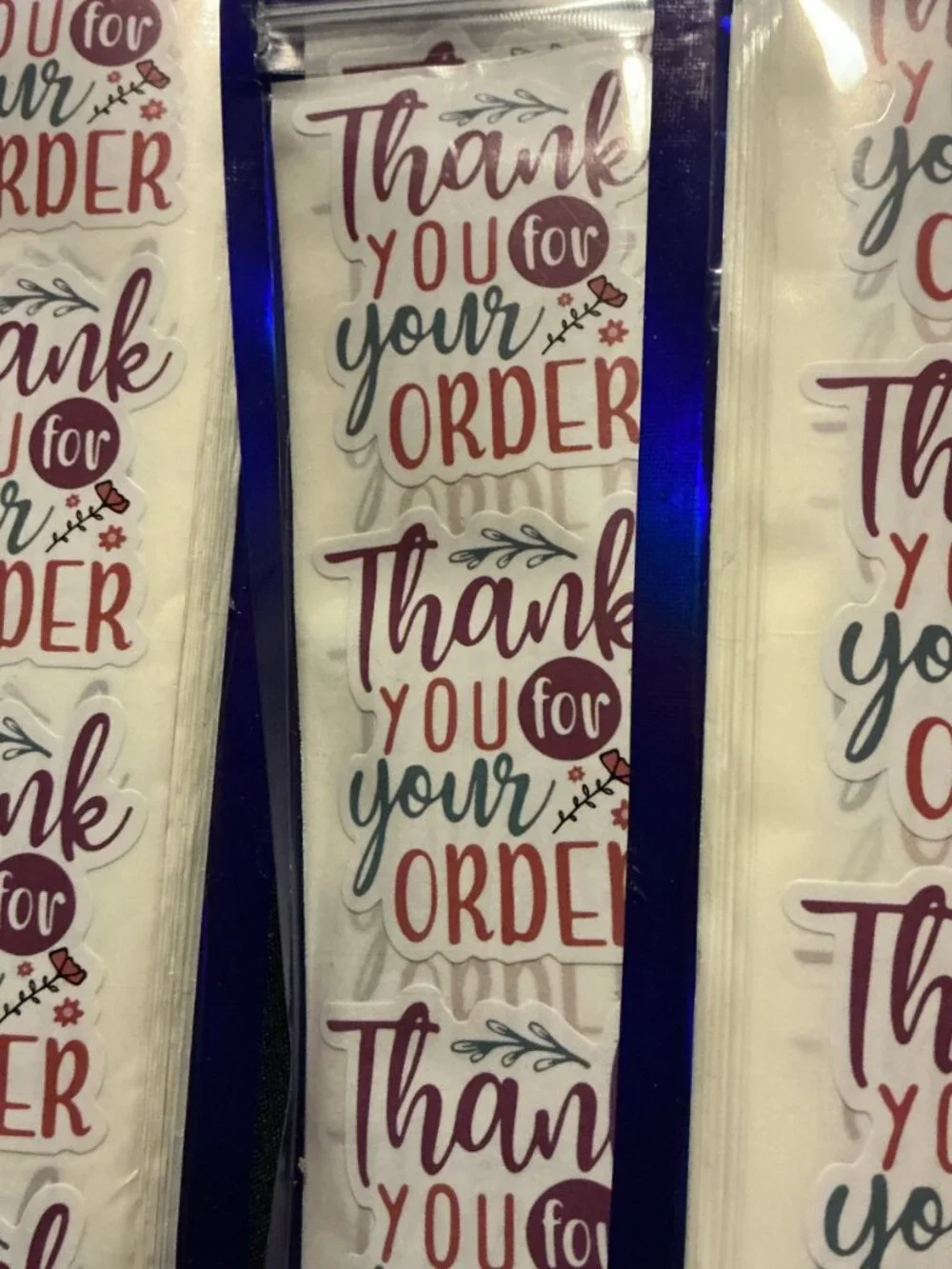 100 Thank You for Your Order Stickers Small Business Packaging Seller Supplies